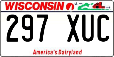 WI license plate 297XUC