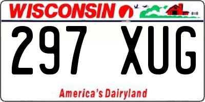 WI license plate 297XUG