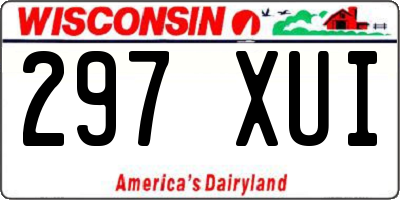 WI license plate 297XUI
