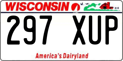 WI license plate 297XUP