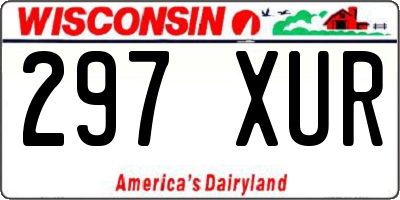 WI license plate 297XUR
