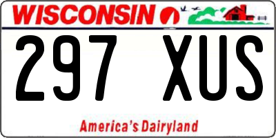 WI license plate 297XUS