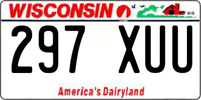 WI license plate 297XUU