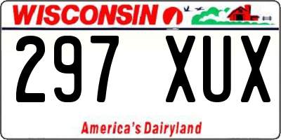 WI license plate 297XUX