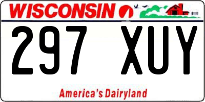 WI license plate 297XUY