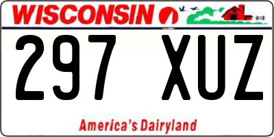 WI license plate 297XUZ