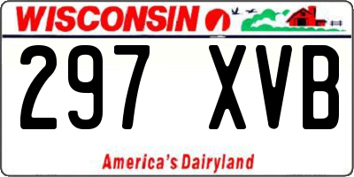 WI license plate 297XVB