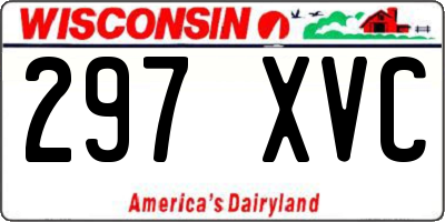 WI license plate 297XVC