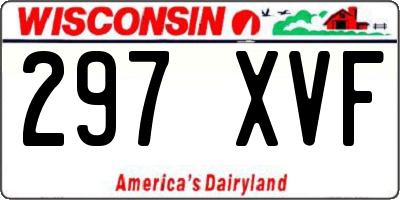 WI license plate 297XVF