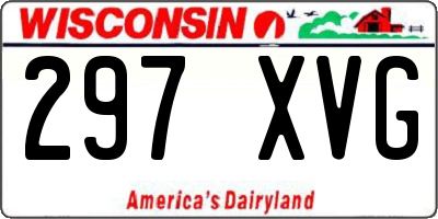 WI license plate 297XVG