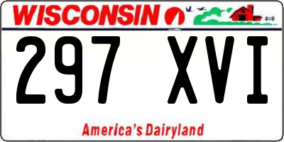 WI license plate 297XVI