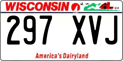 WI license plate 297XVJ