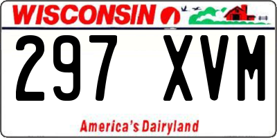 WI license plate 297XVM