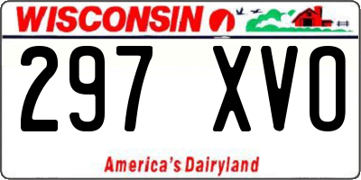 WI license plate 297XVO