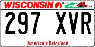 WI license plate 297XVR