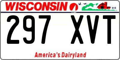 WI license plate 297XVT