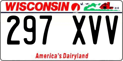 WI license plate 297XVV