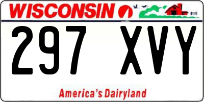 WI license plate 297XVY