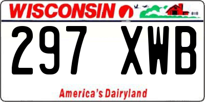 WI license plate 297XWB