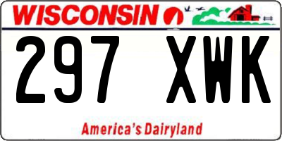 WI license plate 297XWK