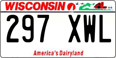 WI license plate 297XWL
