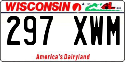 WI license plate 297XWM