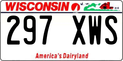 WI license plate 297XWS