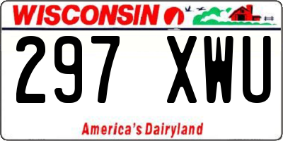 WI license plate 297XWU