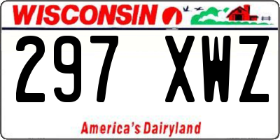 WI license plate 297XWZ