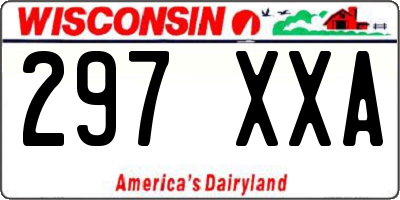 WI license plate 297XXA