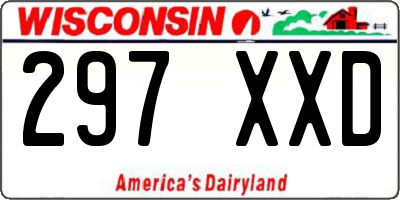 WI license plate 297XXD