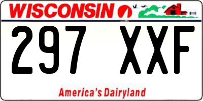 WI license plate 297XXF