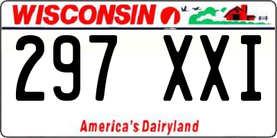 WI license plate 297XXI
