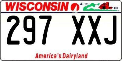 WI license plate 297XXJ
