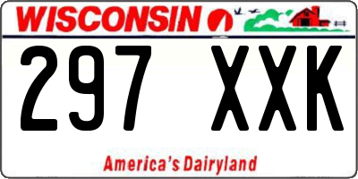 WI license plate 297XXK