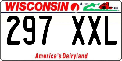 WI license plate 297XXL
