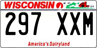 WI license plate 297XXM