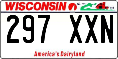 WI license plate 297XXN