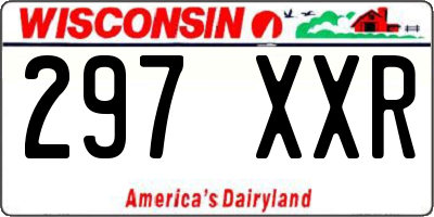 WI license plate 297XXR
