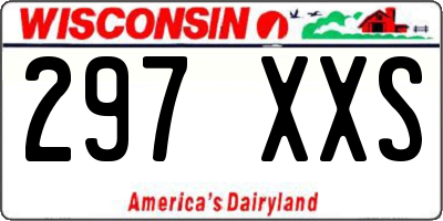 WI license plate 297XXS
