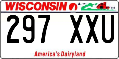 WI license plate 297XXU