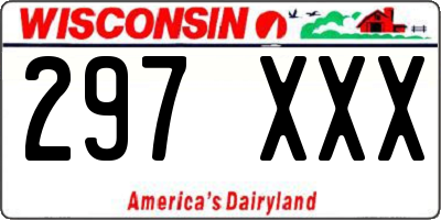 WI license plate 297XXX