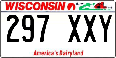 WI license plate 297XXY