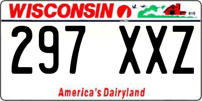 WI license plate 297XXZ