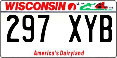 WI license plate 297XYB