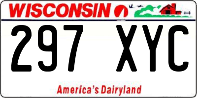 WI license plate 297XYC