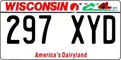 WI license plate 297XYD