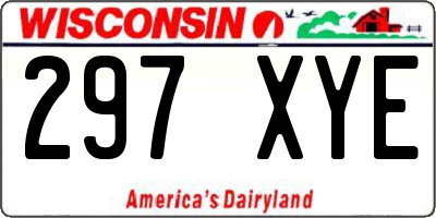 WI license plate 297XYE