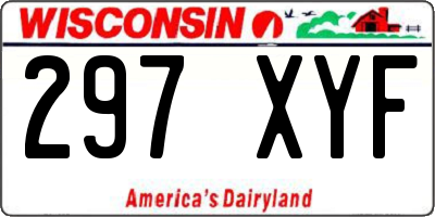 WI license plate 297XYF