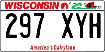 WI license plate 297XYH